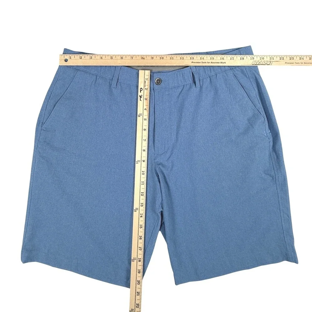 Under Armour Men Blue HeatGear Loose Fit Golf Shorts Heathered Activewear Sz 40
